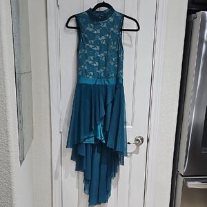 Kelle  Vintage Ĥalter Lace Dance Dress Size M